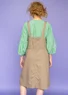 Robe tissée « Garden » en coton biologique/lin (taupe S)