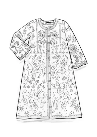 Robe "Cassiopeia" en tissu de coton biologique/soie - gris cendré foncé