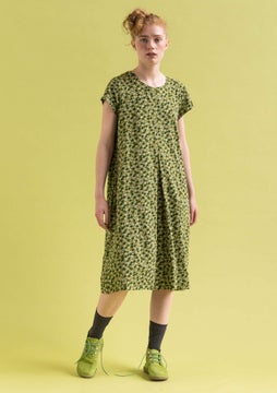 Jersey dress Jane moss green/patterned