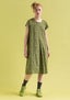 Trikåklänning  Jane  i ekologisk bomull/elastan mossgrön/mönstrad thumbnail