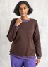 “Tove” organic/recycled cotton favourite sweater (mullberry XL)