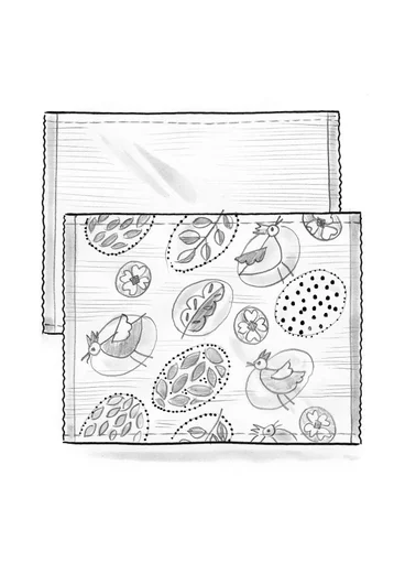 Tischset „Nest“ aus Bio-Baumwolle - lachsrosa