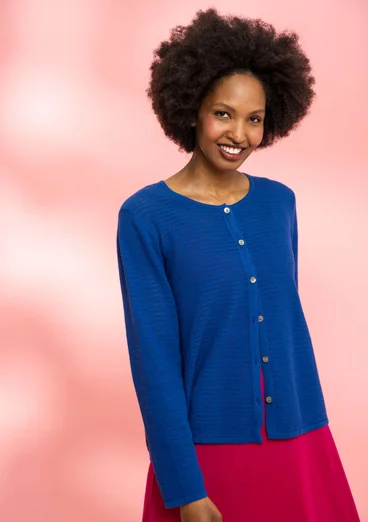 Organic/recycled cotton cardigan - porcelain blue