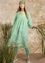 Woven linen dress (lotus green/striped XS)