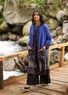 Organic/recycled cotton cardigan (brilliant blue XL)