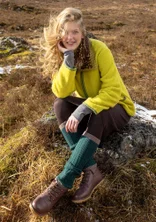 Strickstulpen aus Wollgemisch - dunkeljaspis-melange