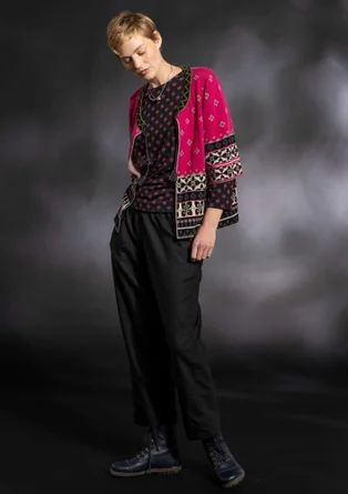 Vest "Noon" van wol/lyocell - donkerpioen