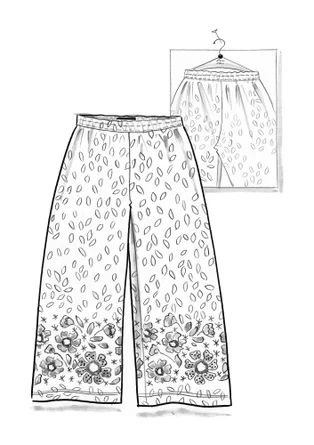 Pantalon "Kirana" en jersey de coton biologique - nymphéa clair