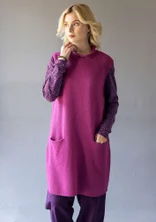 Tunique en maille texturée de coton biologique/laine - épilobe en épi