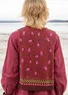 “Aurora” knit vest in organic and recycled cotton/wool (aubergine M)