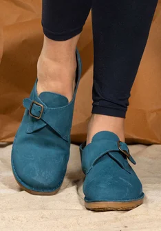 Nubuck walking shoes - peacock green