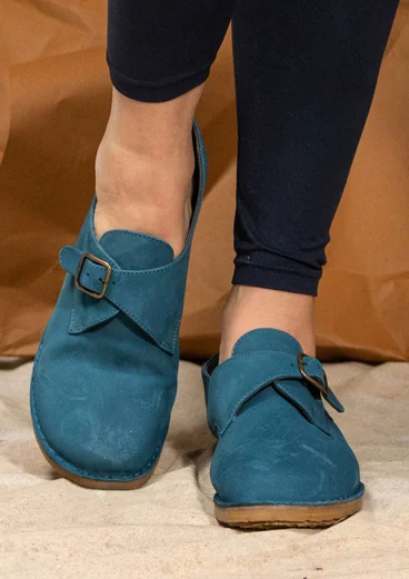 Nubuck walking shoes - peacock green