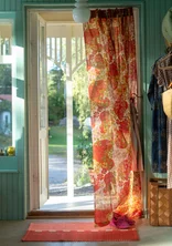 “Anaya” curtain in organic cotton - chilli