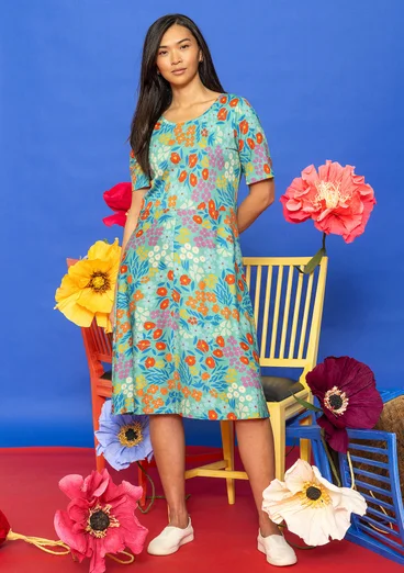 “Ingrid” cotton/modal jersey dress - light oriental green