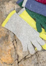 Fingerhandschuhe aus Wolle - grau