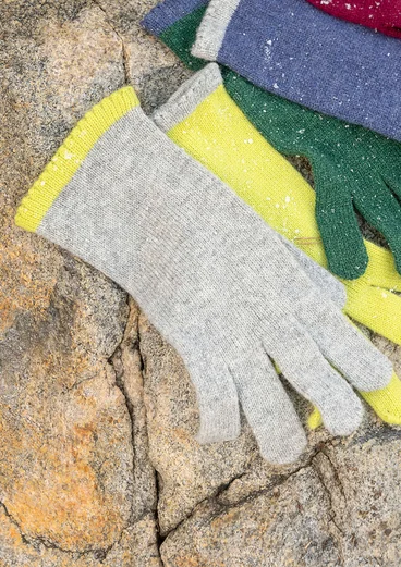 Fingerhandschuhe aus Wolle - grau