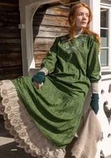 “Glimra” woven organic cotton dress - forest green