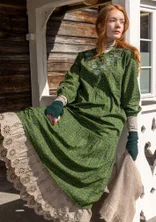 “Glimra” woven organic cotton dress - forest green