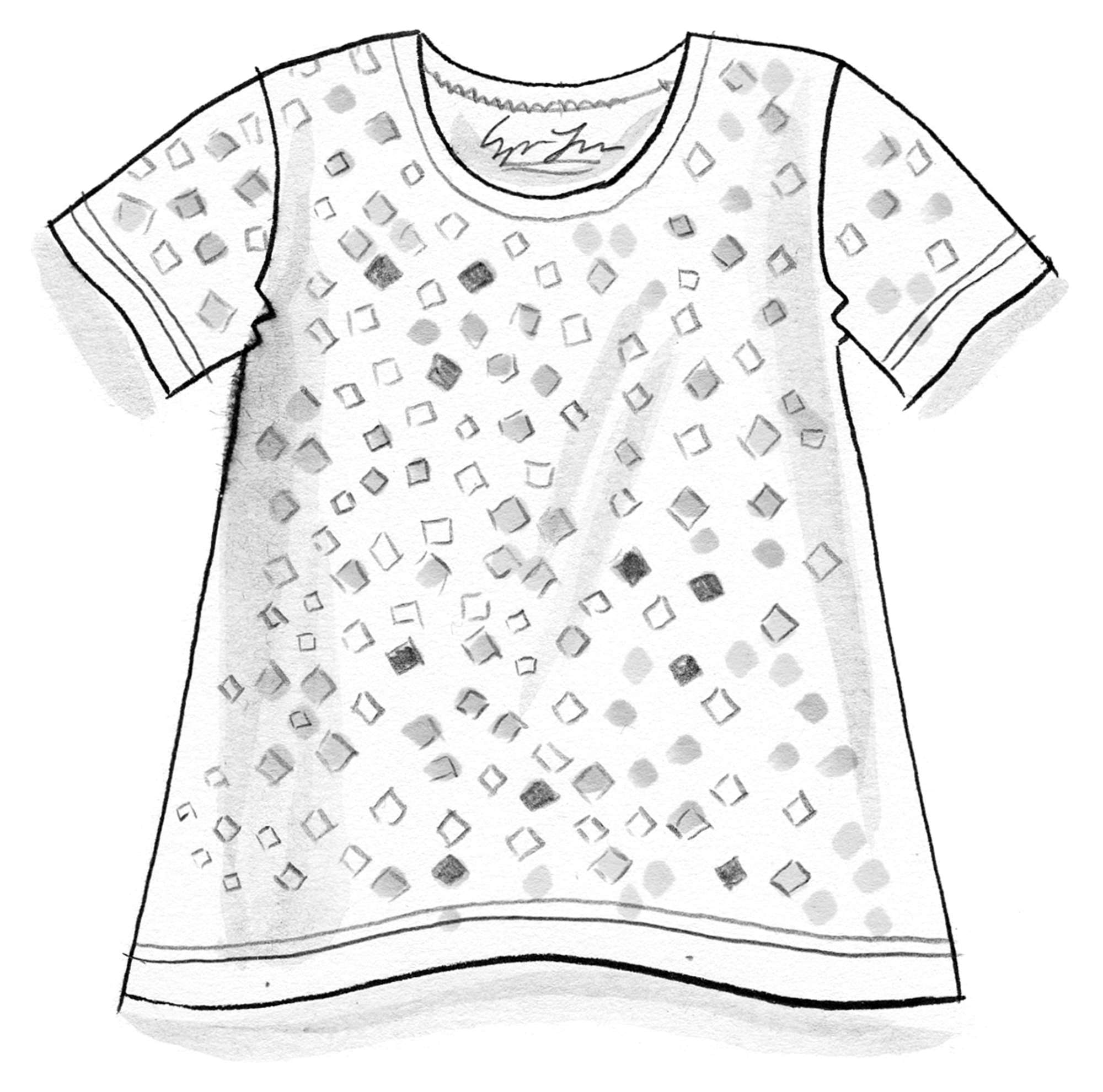 “Confetti” t-shirt in fine organic cotton