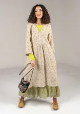 Webkleid „Bodil“ aus Leinen - dunkelnatur-gemustert