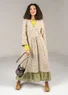 “Bodil” woven linen dress (dark natural/patterned XS)