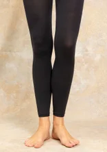 Solid-colour leggings in recycled polyamide - black