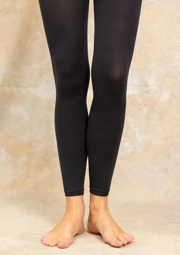 Solid-colour leggings in recycled polyamide - black