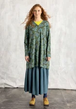 Rok "Rut" van geweven viscose/linnen - veronagroen