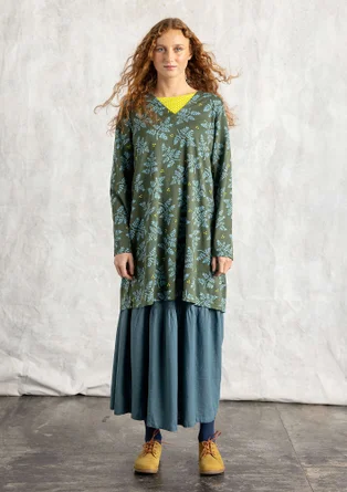 “Rut” woven viscose/linen skirt - verona green