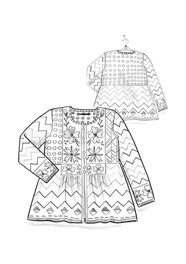 “Maria” cardigan in organic/recycled cotton - ochre