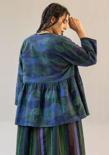 “Alaska” organic cotton/linen blouse - dark indigo