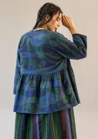 “Alaska” organic cotton/linen blouse - dark indigo