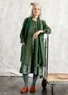 Langstrickjacke aus gefilzter Bio-Wolle (waldgrünt-melange S)
