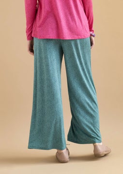 Jersey trousers Ada aqua green/patterned