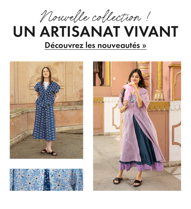 Un collage de photos de différentes tailles représentant des femmes portant des vêtements de la collection Plein été 2026 de Gudrun Sjödén.