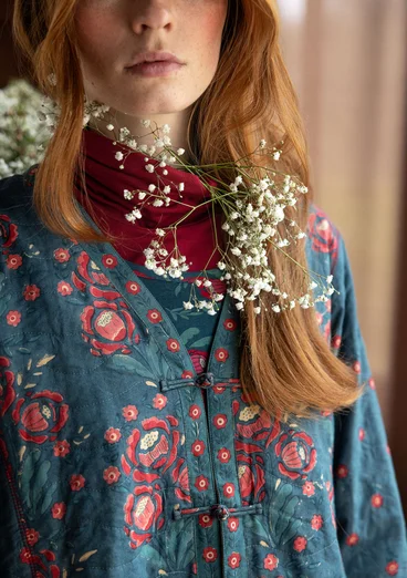 Wendejacke „Asta“ aus Bio-Baumwolle - indigogrün