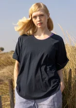 Top en jersey de coton biologique/lin - encre