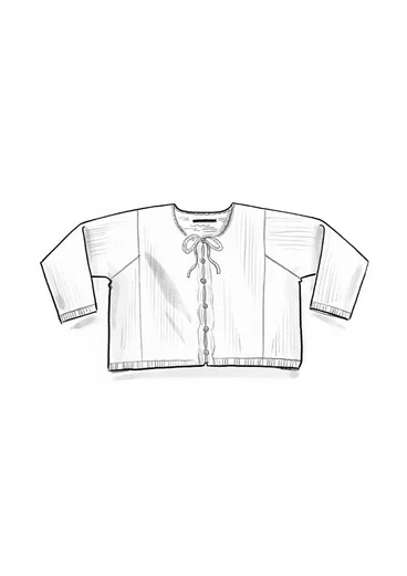 Linen/organic cotton cardigan - black