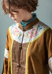 “Mei Lan” jacket in a viscose/cotton/linen blend - brass
