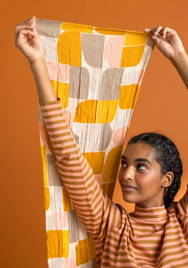 “Hedda” organic cotton scarf - senap