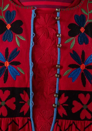 “Maria” organic/recycled cotton cardigan - poppy
