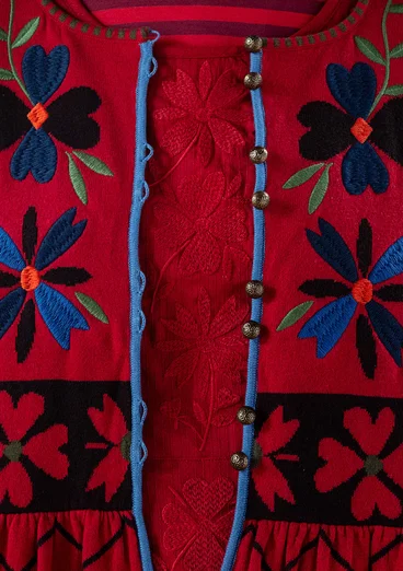“Maria” organic/recycled cotton cardigan - poppy