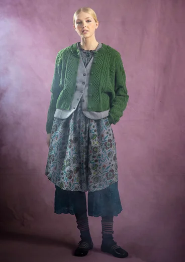 Strickjacke „Eternity“ aus Lammwollmischung - grasgrün