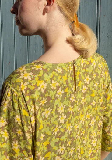 Webkleid „Flora Flow“ aus Viskose - thymian-gemustert