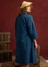 Besticktes Webkleid „Fields“ aus Bio-Baumwolle (dunkelindigo M)