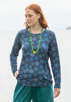 Bluse "Cress" i lyocell/elastan - mørk indigo