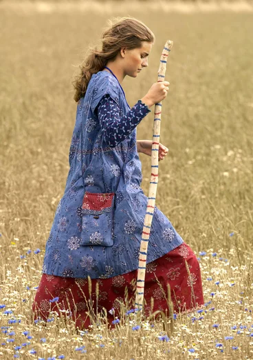 Kleid „Mallika“ aus Öko-Baumwolle - himmelblau