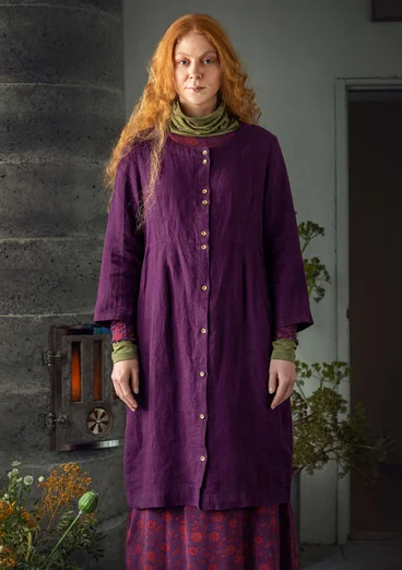 Robe en lin tissé - allium