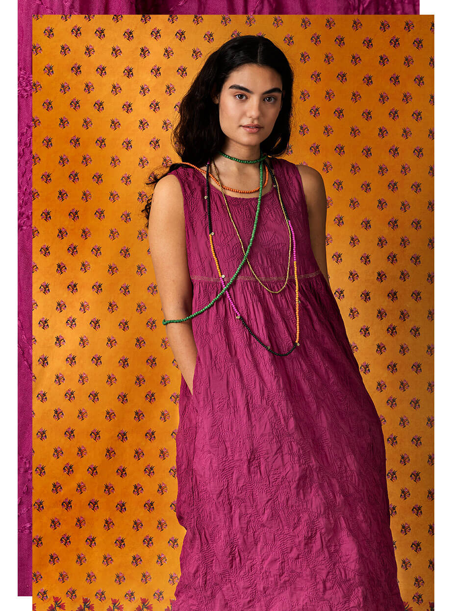 Kleid „Kalyani“ aus gewebter Öko-Baumwolle