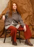 Gestreifte, gepunktete oder einfarbige Strickjacke „Wilma“ aus Lammwolle (taupe melange-gemustert L)
